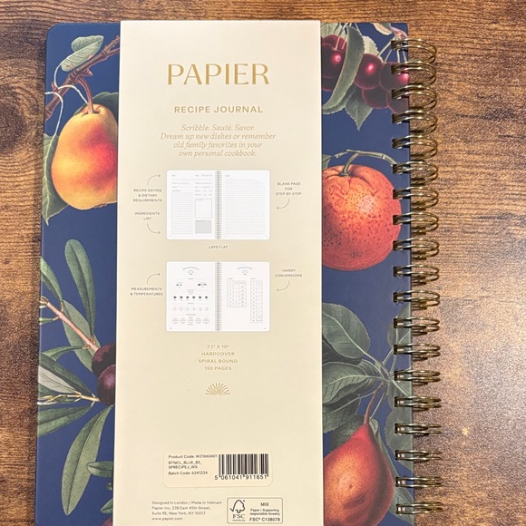 Blue Recipe Journal - Picture 2 of 5